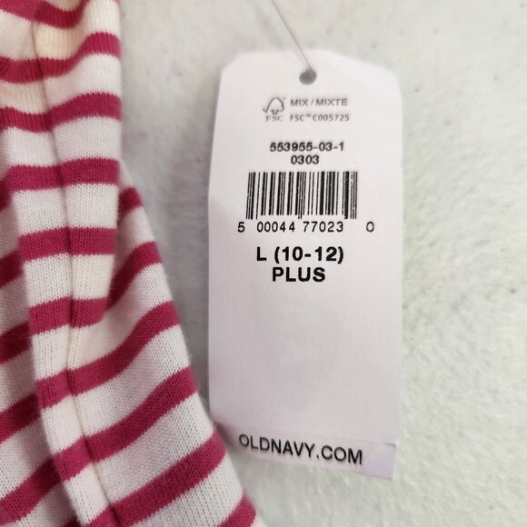 Old Navy Girl Plus10/12 Striped Blue Sleeveless Pullover Dress New 2179 - Picture 5 of 9